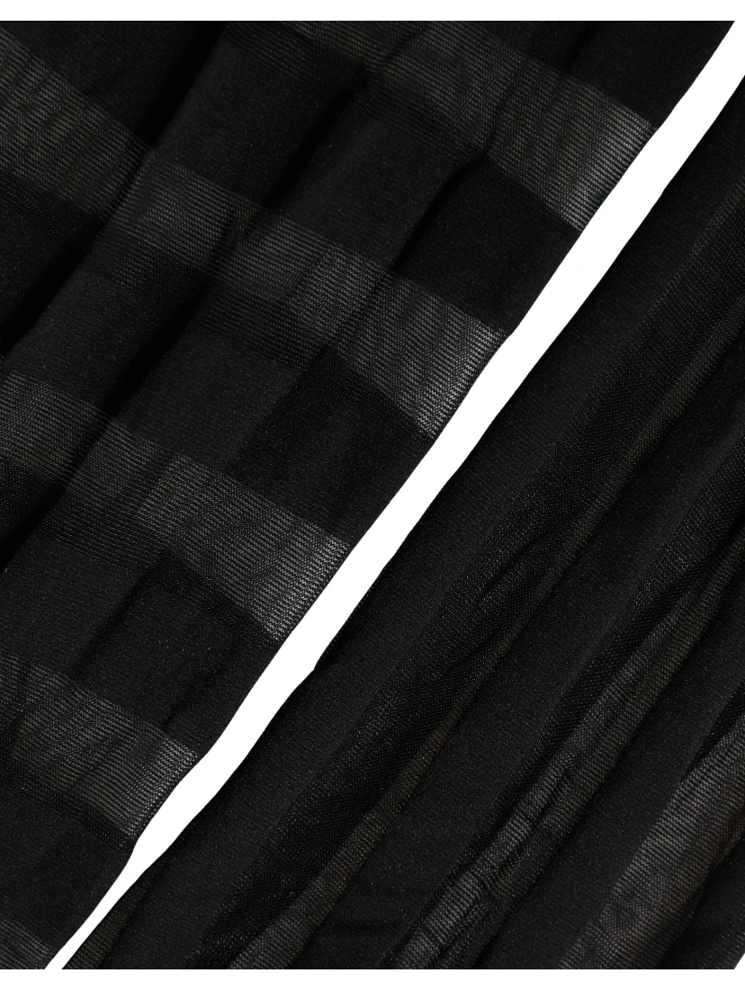 Black Nylon Stripes Tights Stockings Pantyhose Socks