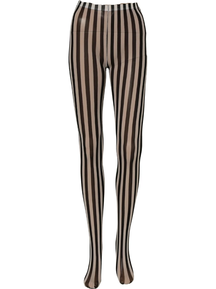 Black White Stripes Tights Stocking Pantyhose Socks alternative