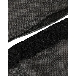 Black Nylon Mesh Sheer Calf Long Accessory Socks