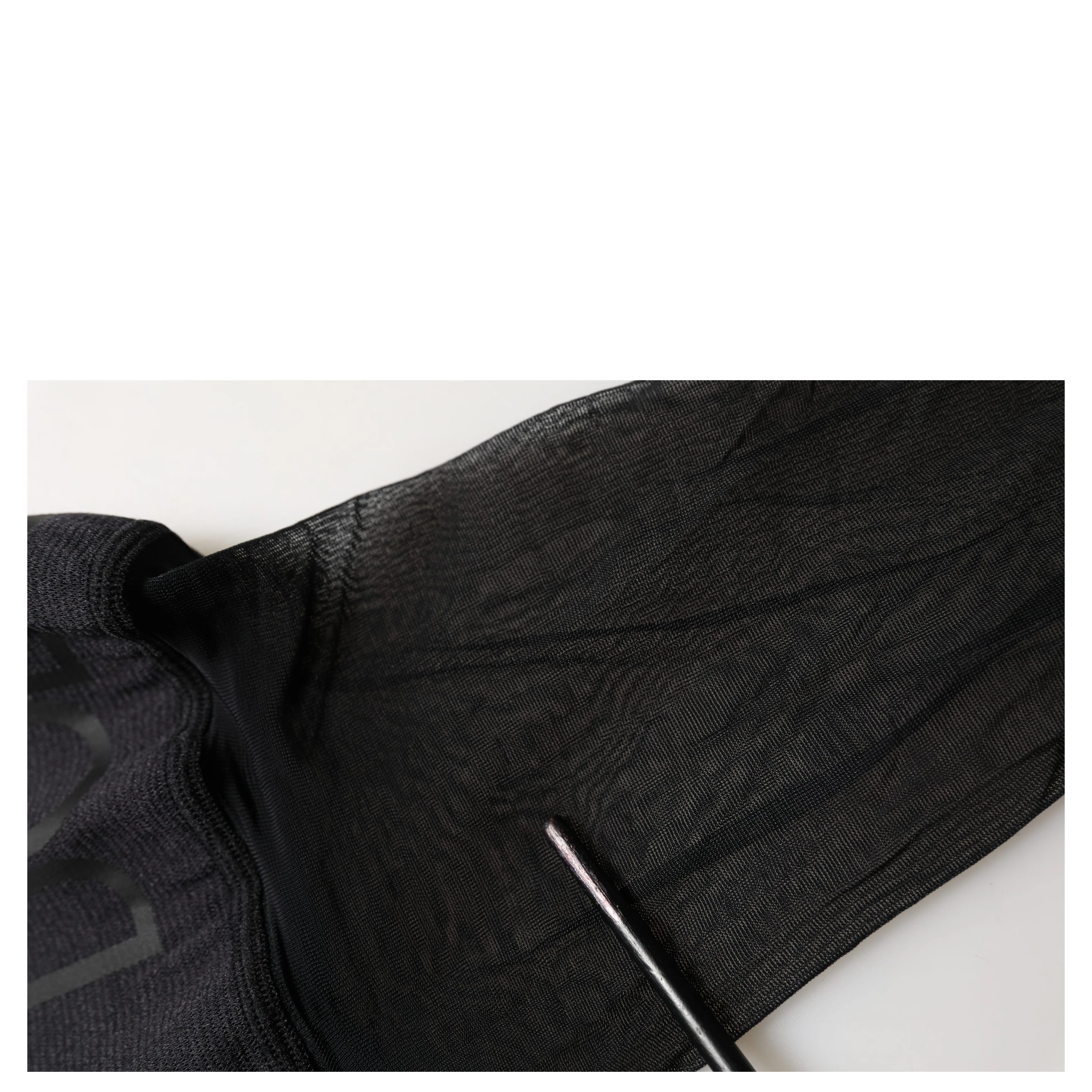 Black Nylon Logo Calf Long Women Accessory Socks