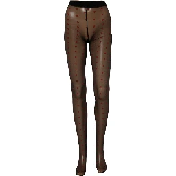 Black Nylon Hearts Tights Stocking Pantyhose Socks