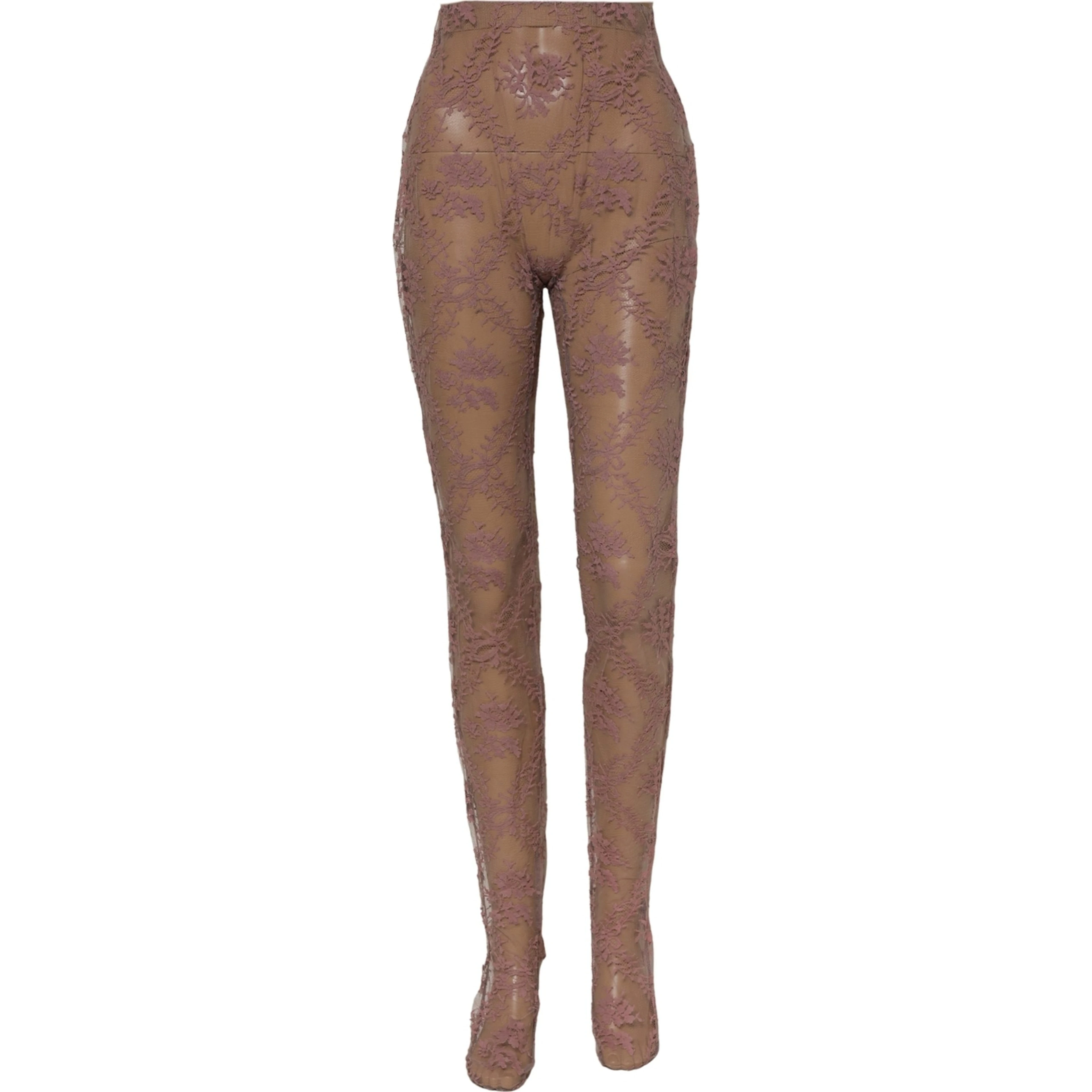 Pink Floral Lace Tights Stockings Pantyhose Socks