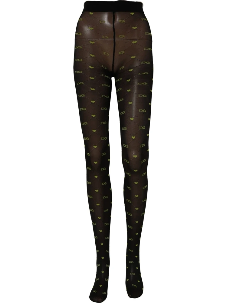 Black Nylon Logo Tights Stocking Pantyhose Socks alternative