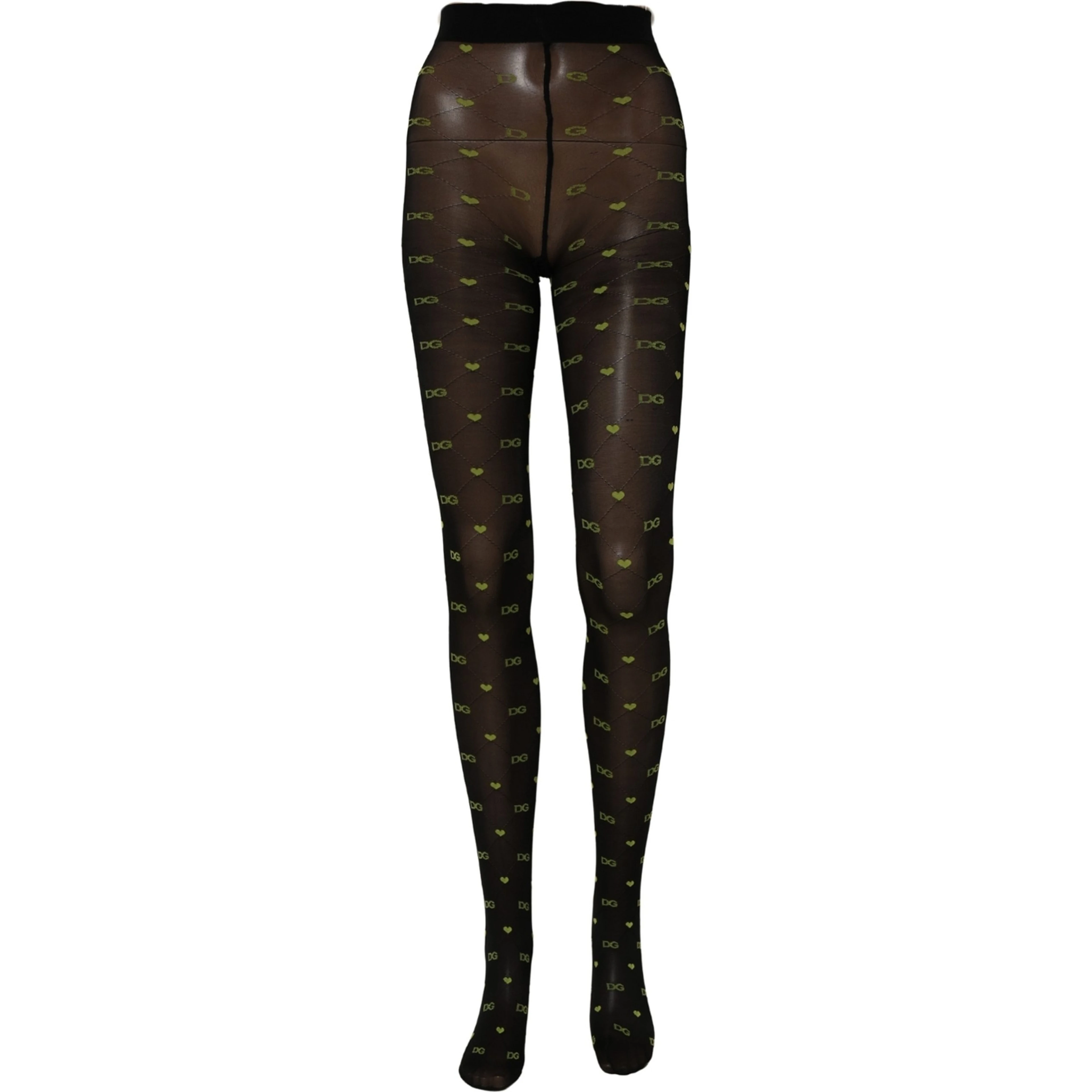 Black Nylon Logo Tights Stocking Pantyhose Socks
