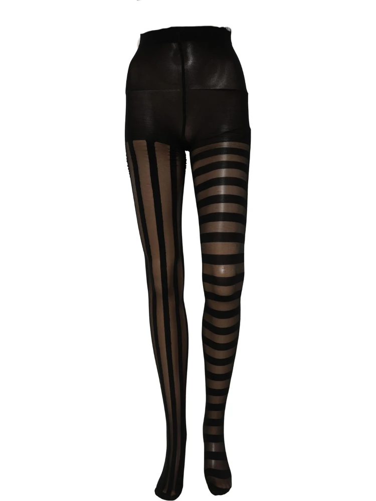 Black Stripes Tights Stockings Pantyhose Socks alternative
