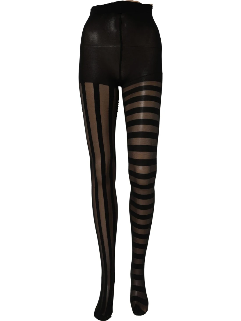 Black Stripes Tights Stockings Pantyhose Socks