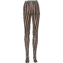 Black White Stripes Tights Stocking Pantyhose Socks