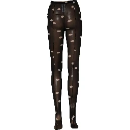 Black Polka Dot Tights Stockings Pantyhose Socks