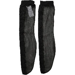 Black Nylon Mesh Sheer Calf Long Accessory Socks