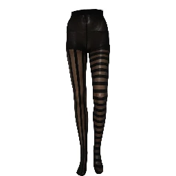 Black Stripes Tights Stockings Pantyhose Socks