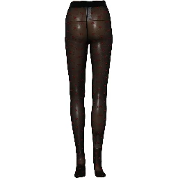 Black Nylon Hearts Tights Stocking Pantyhose Socks