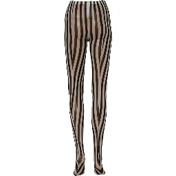 Black White Stripes Tights Stocking Pantyhose Socks