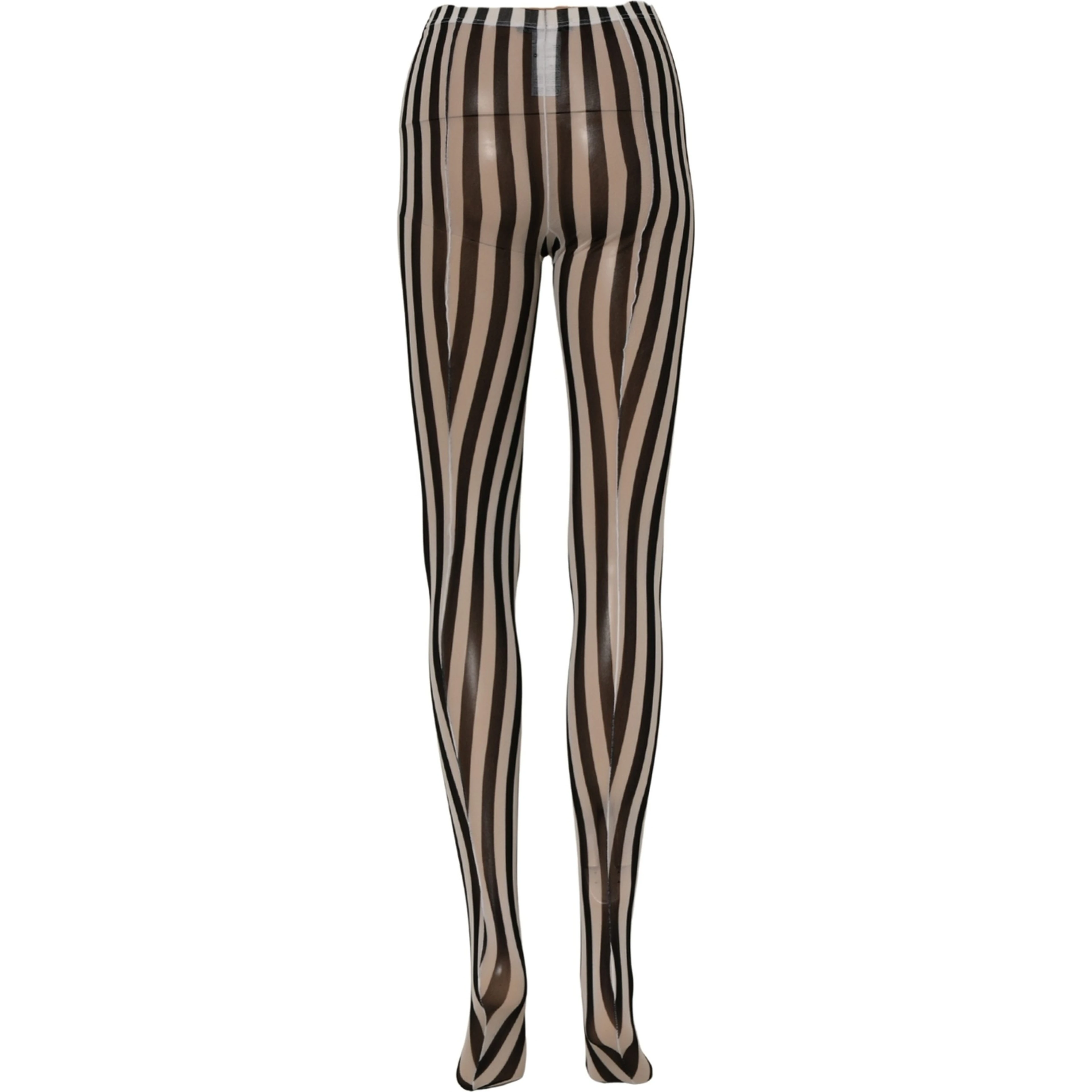 Black White Stripes Tights Stocking Pantyhose Socks