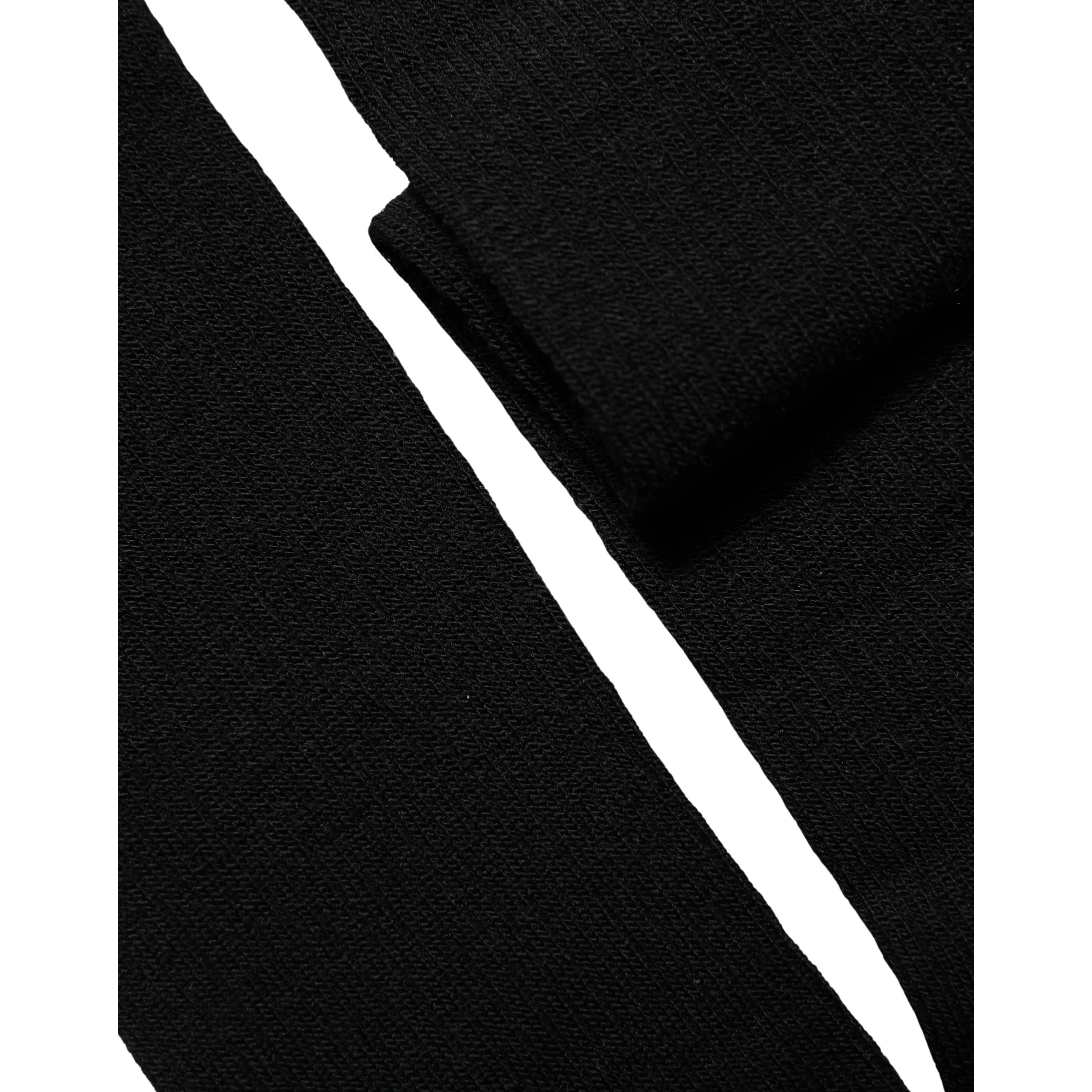 Black Wool Knit Calf Long Women Accessory Socks