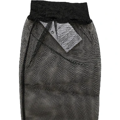 Black Nylon Mesh Sheer Calf Long Accessory Socks