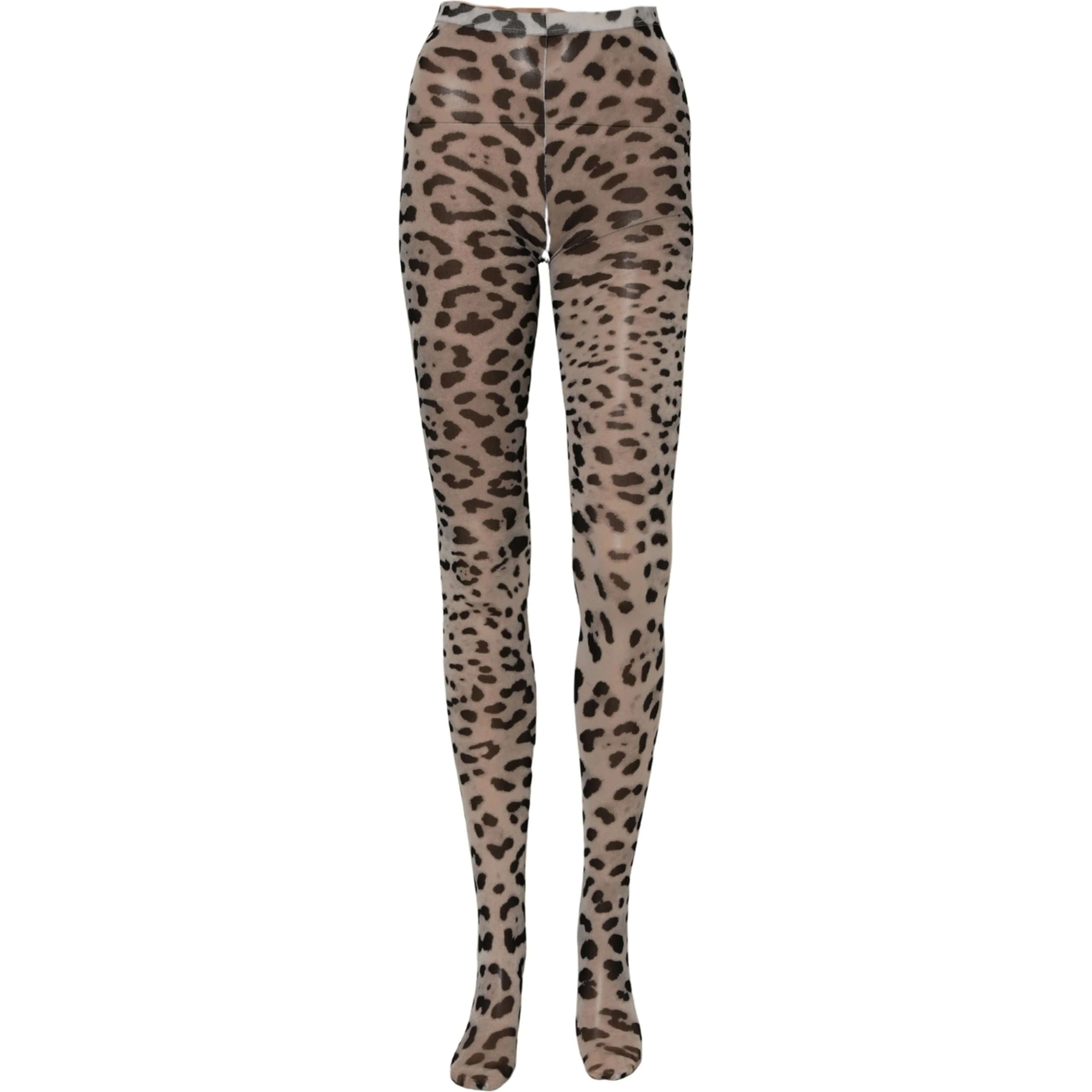 Gray Leopard Nylon Tights Stocking Pantyhose Socks