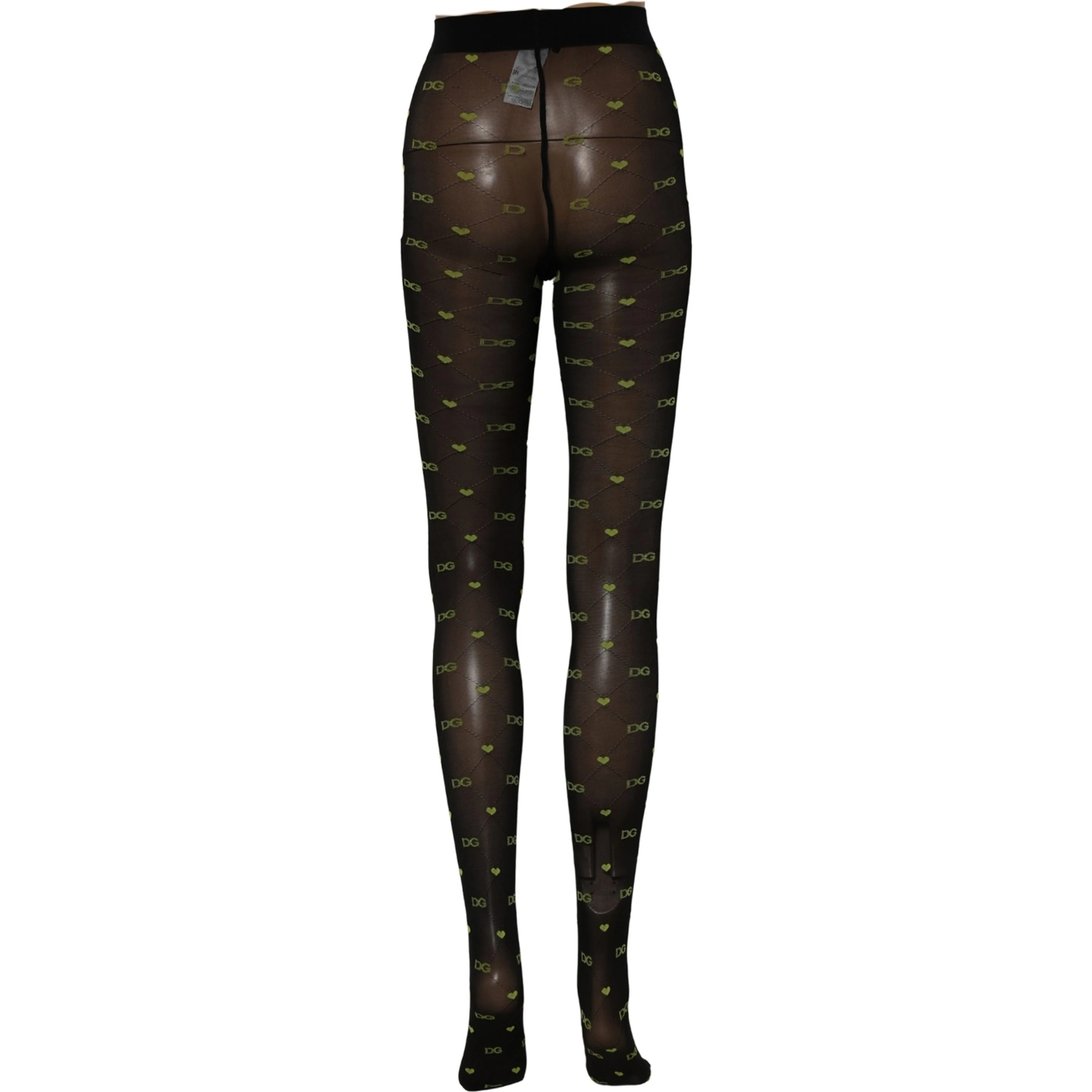 Black Nylon Logo Tights Stocking Pantyhose Socks