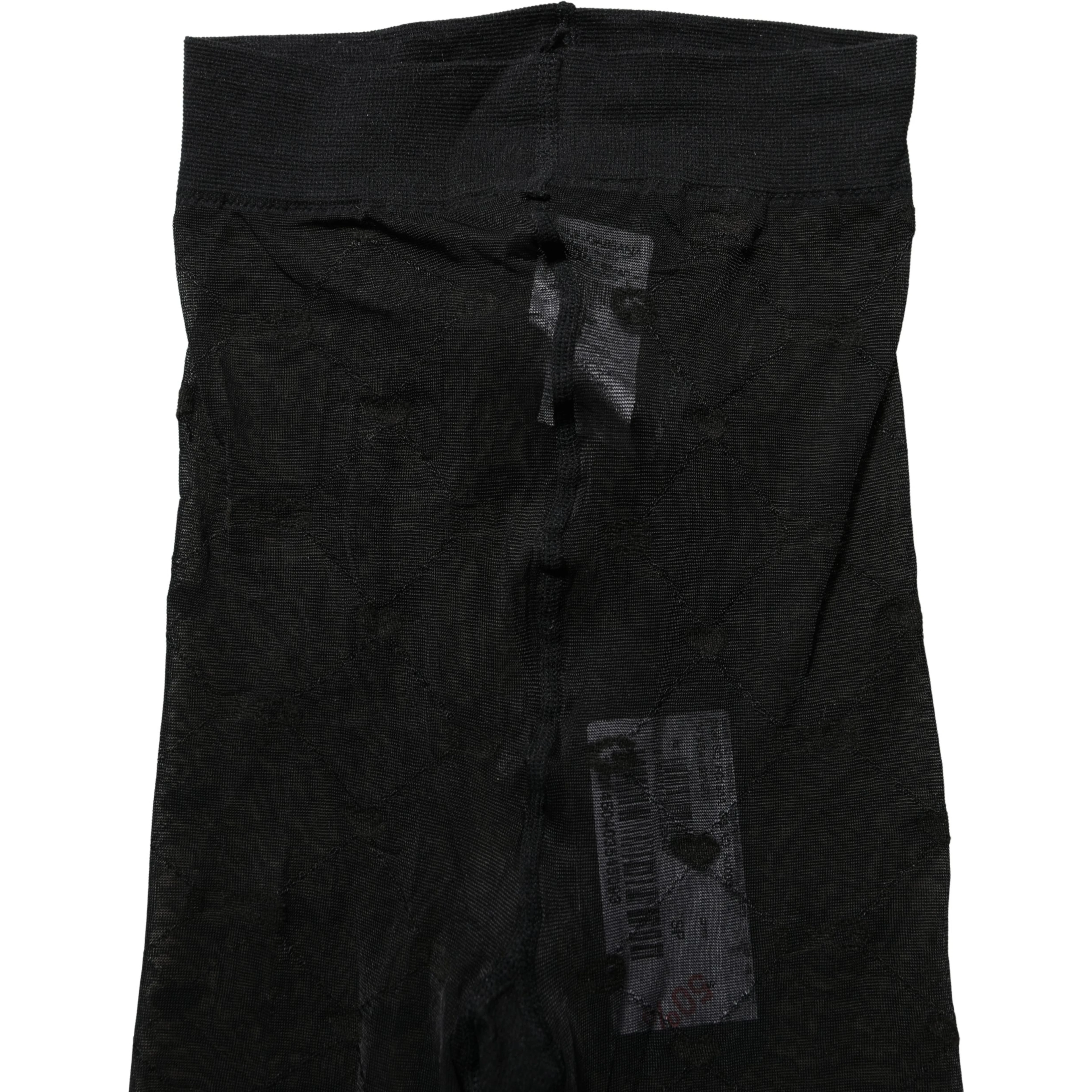 Black Nylon Logo Tights Stocking Pantyhose Socks