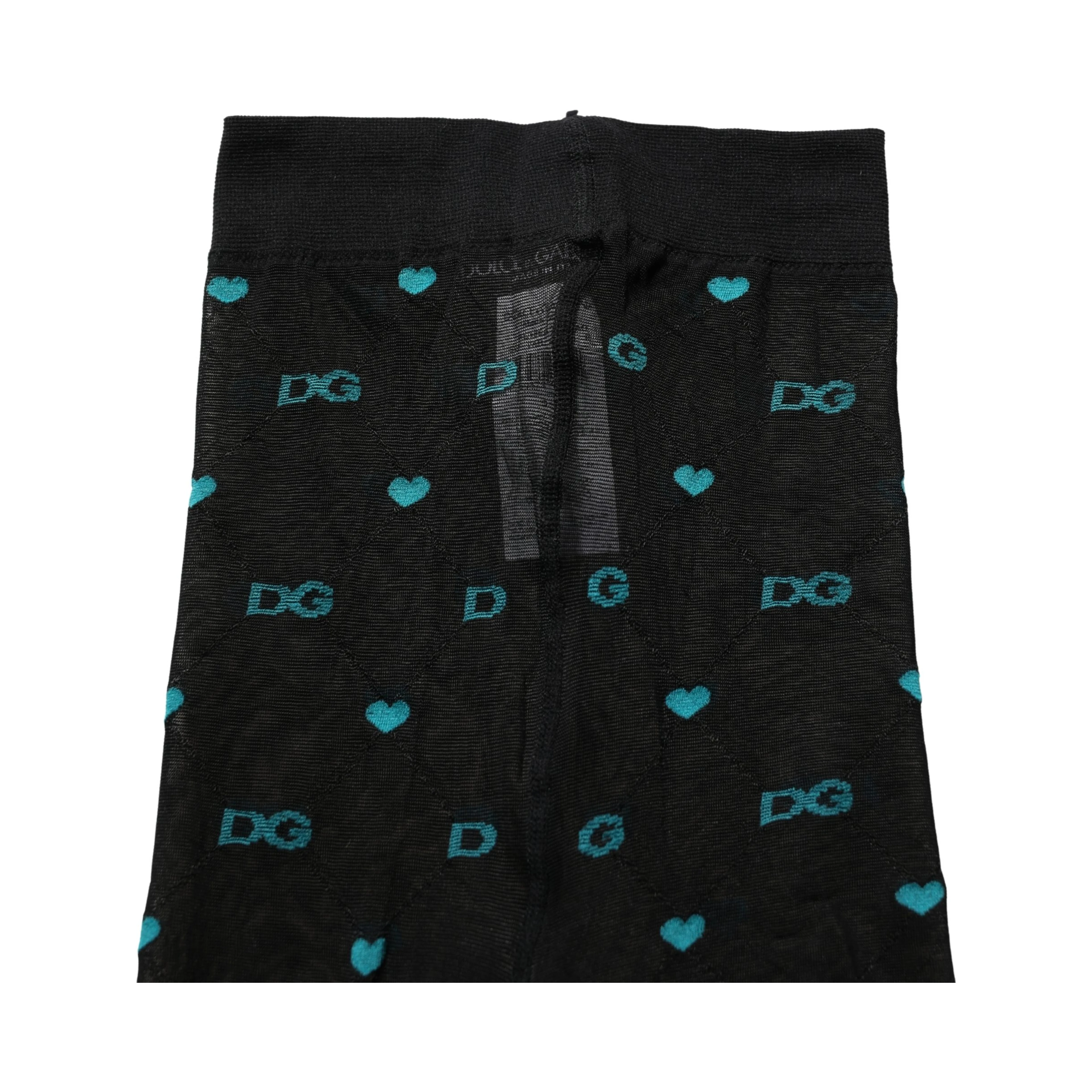 Black Nylon Logo Tights Stocking Pantyhose Socks