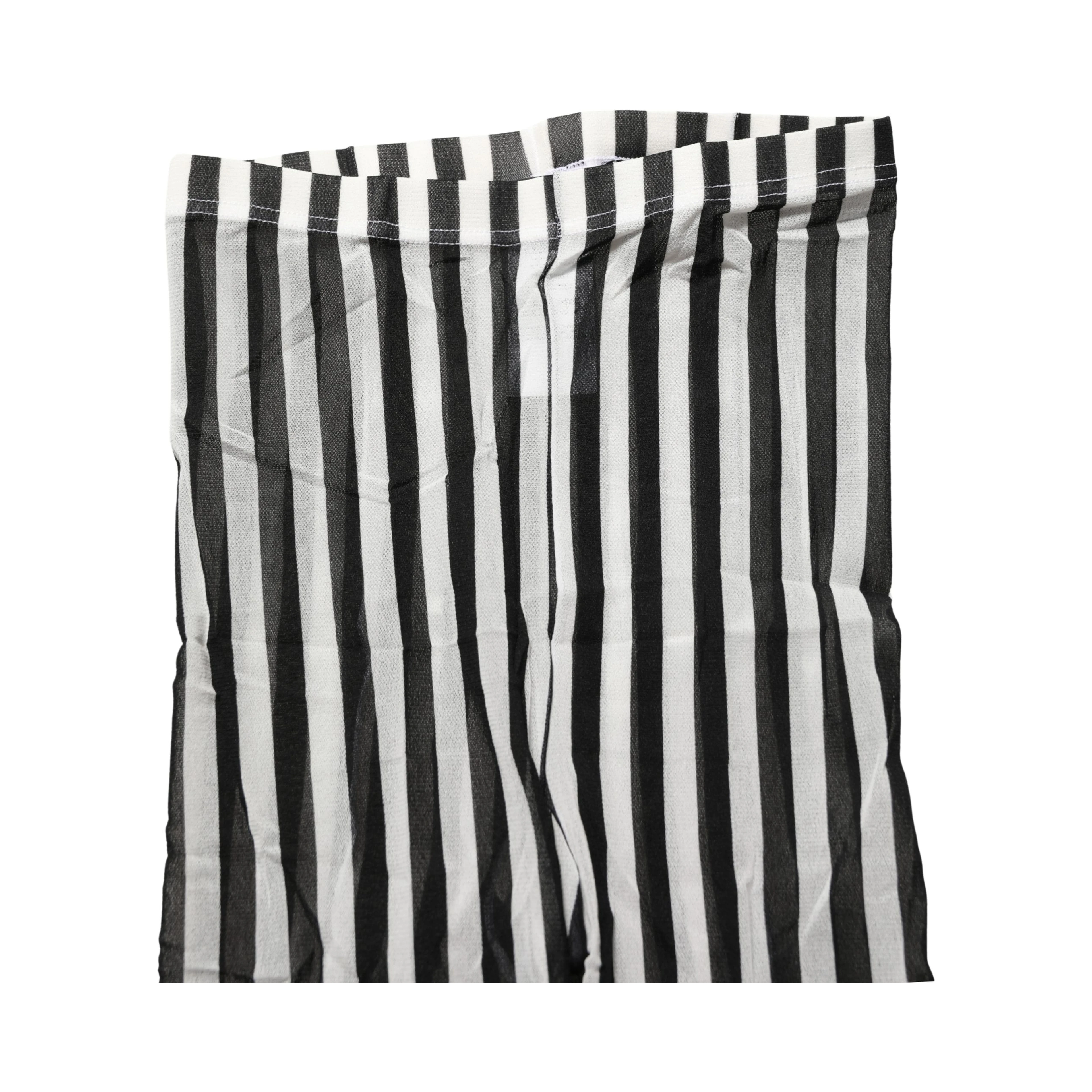 Black White Stripes Tights Stocking Pantyhose Socks