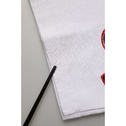 White Graphic Cotton Jersey Cropped T-shirt