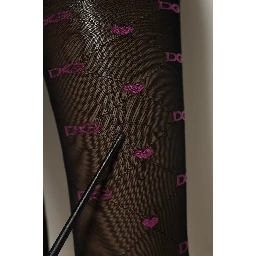 Black Nylon Hearts Tights Stocking Pantyhose Socks