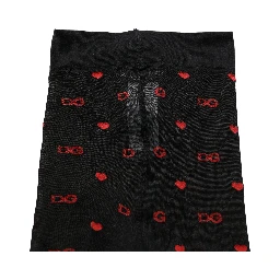 Black Nylon Hearts Tights Stocking Pantyhose Socks