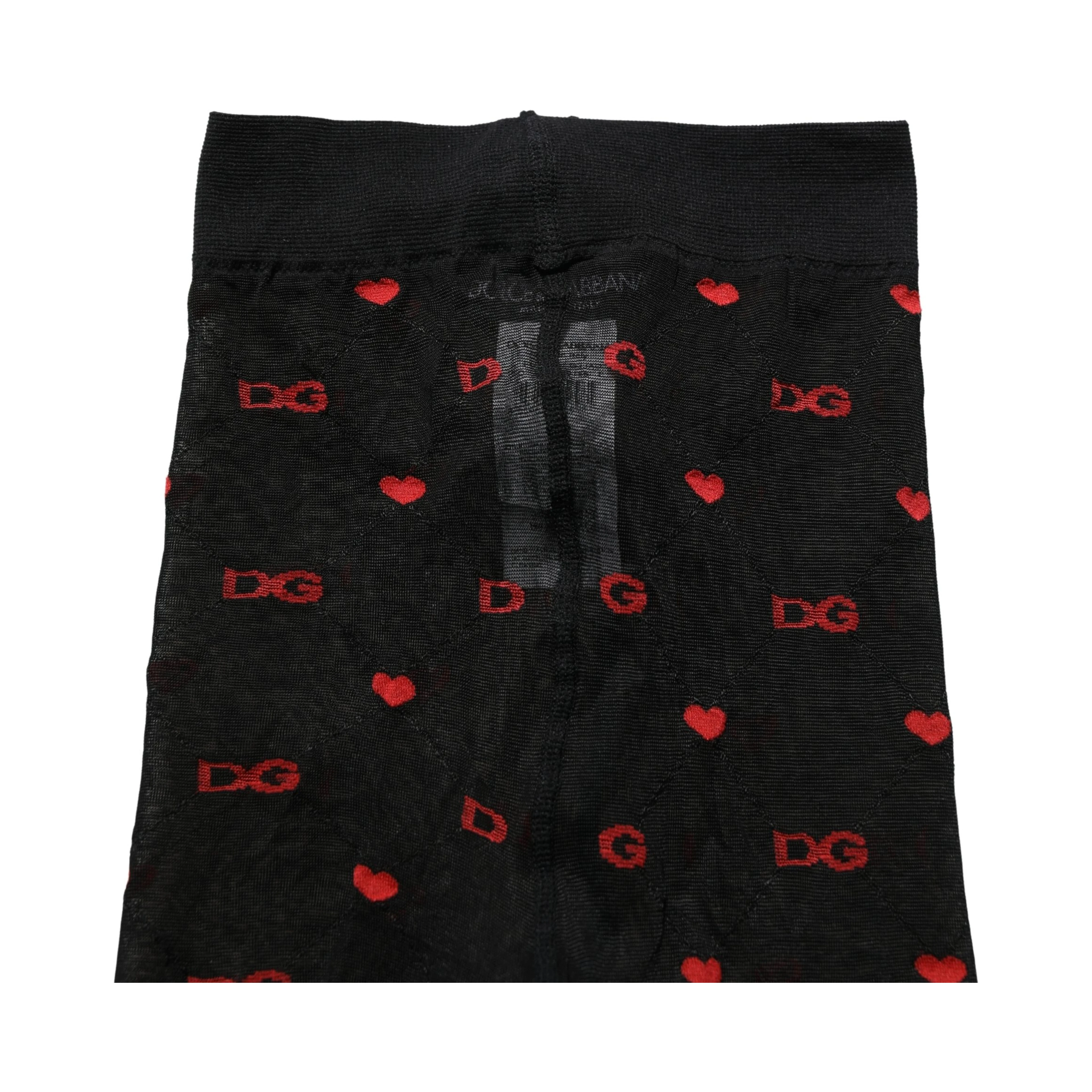 Black Nylon Hearts Tights Stocking Pantyhose Socks