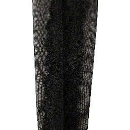 Black Nylon Mesh Sheer Calf Long Accessory Socks