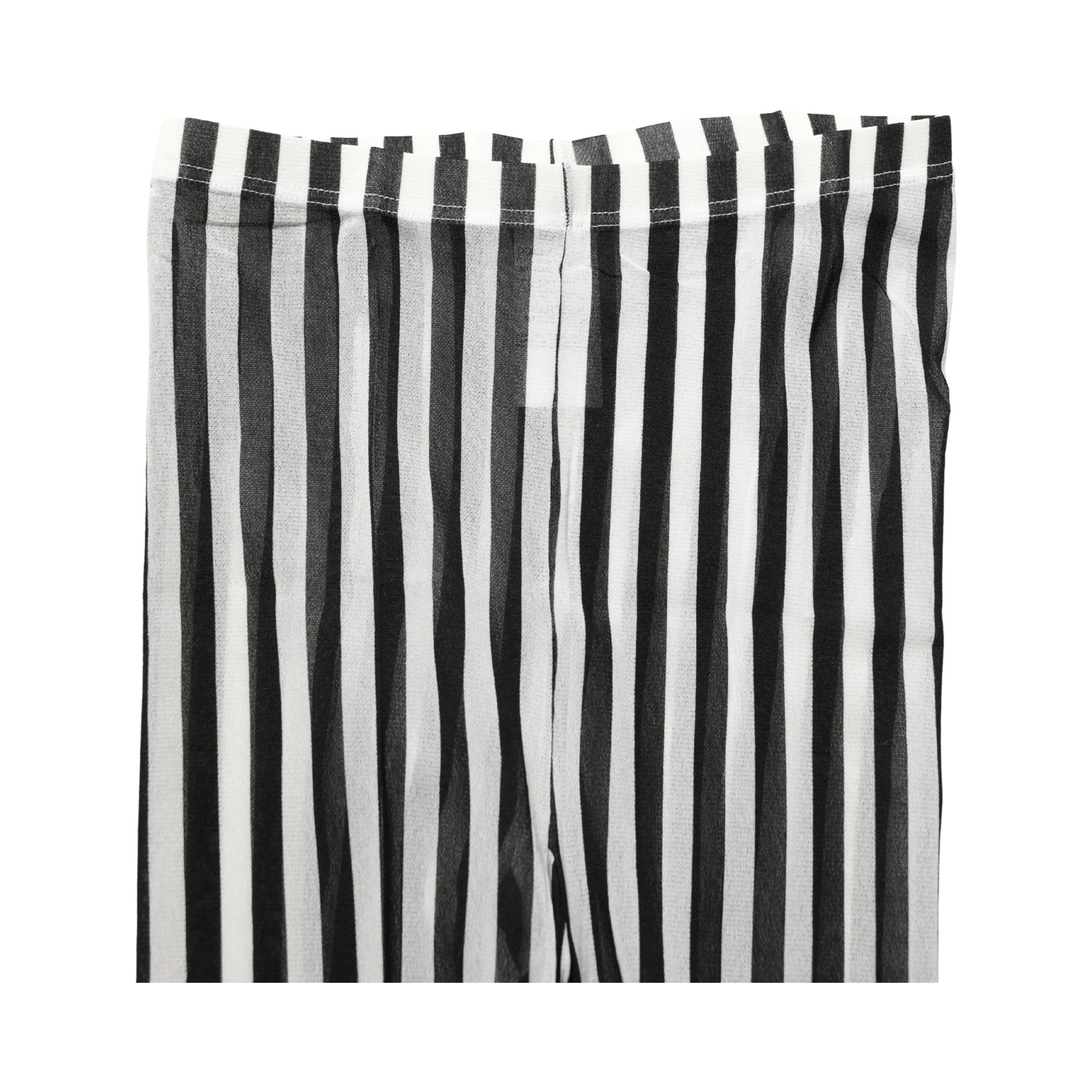 Black White Stripes Tights Stocking Pantyhose Socks