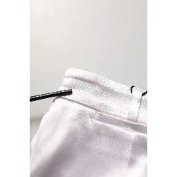 White Satin High Rise Women Hot Pants Shorts