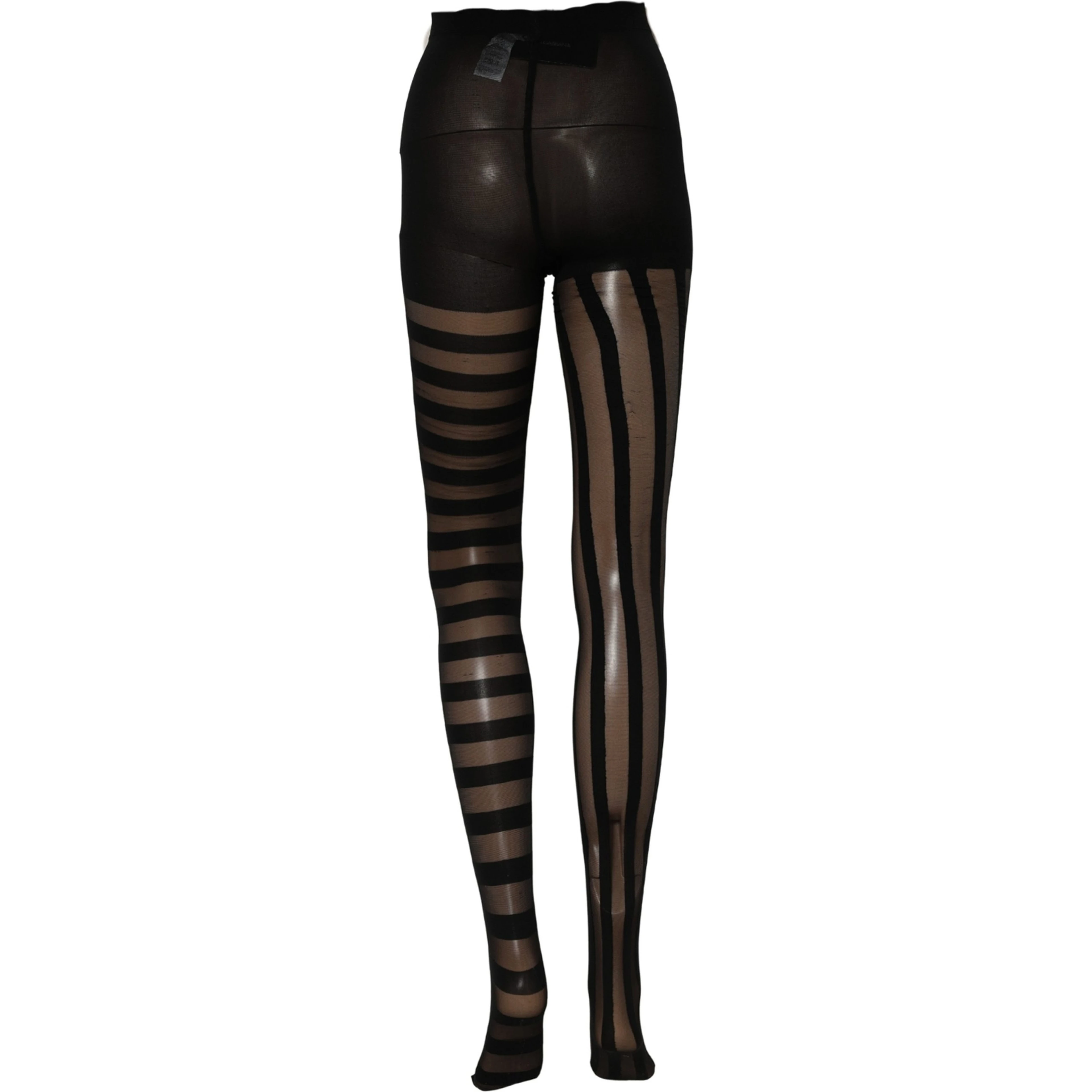 Black Nylon Stripes Tights Stockings Pantyhose Socks
