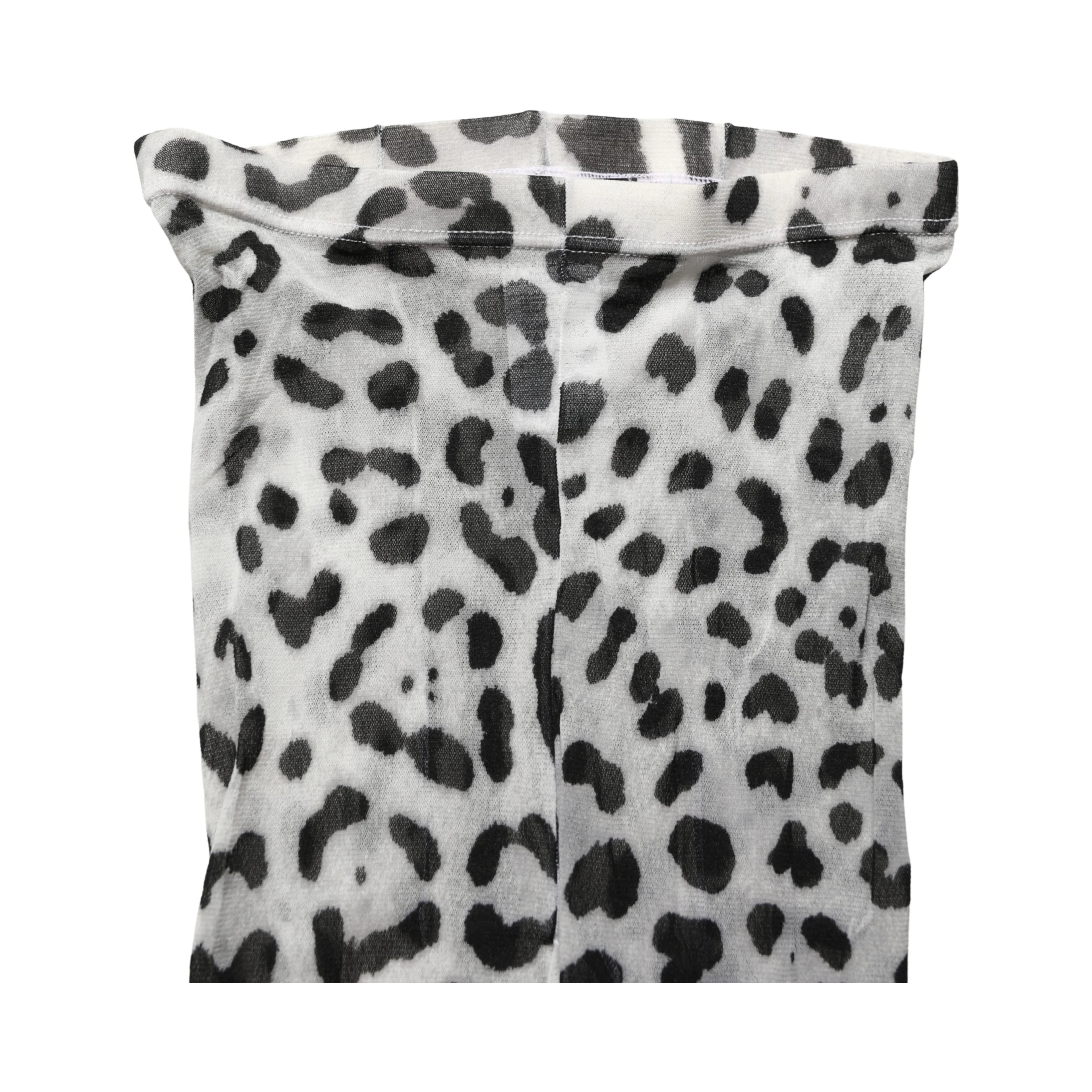Gray Leopard Nylon Tights Stocking Pantyhose Socks