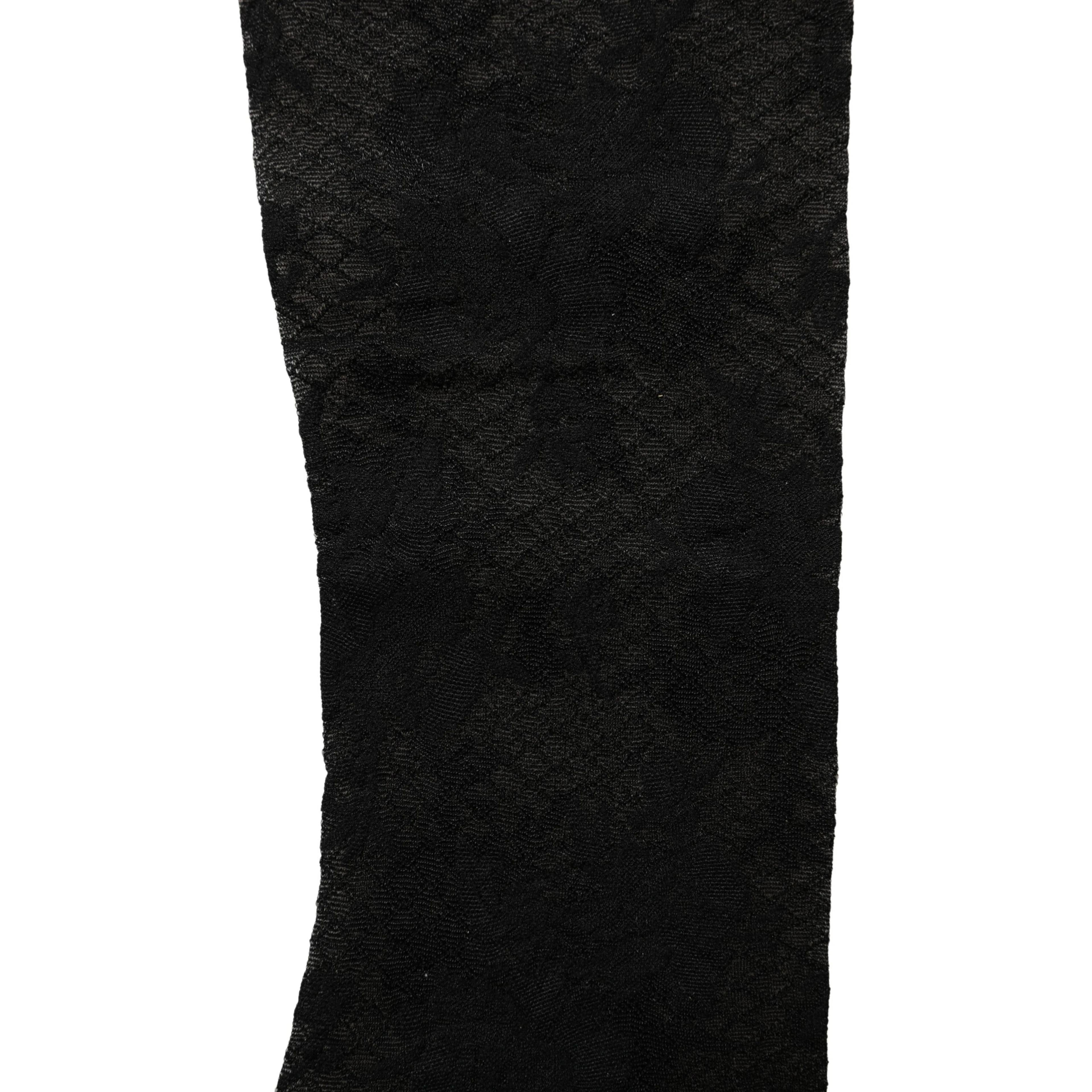 Black Floral Lace Nylon Stretch Stockings Socks
