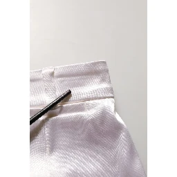 White Satin High Rise Women Hot Pants Shorts