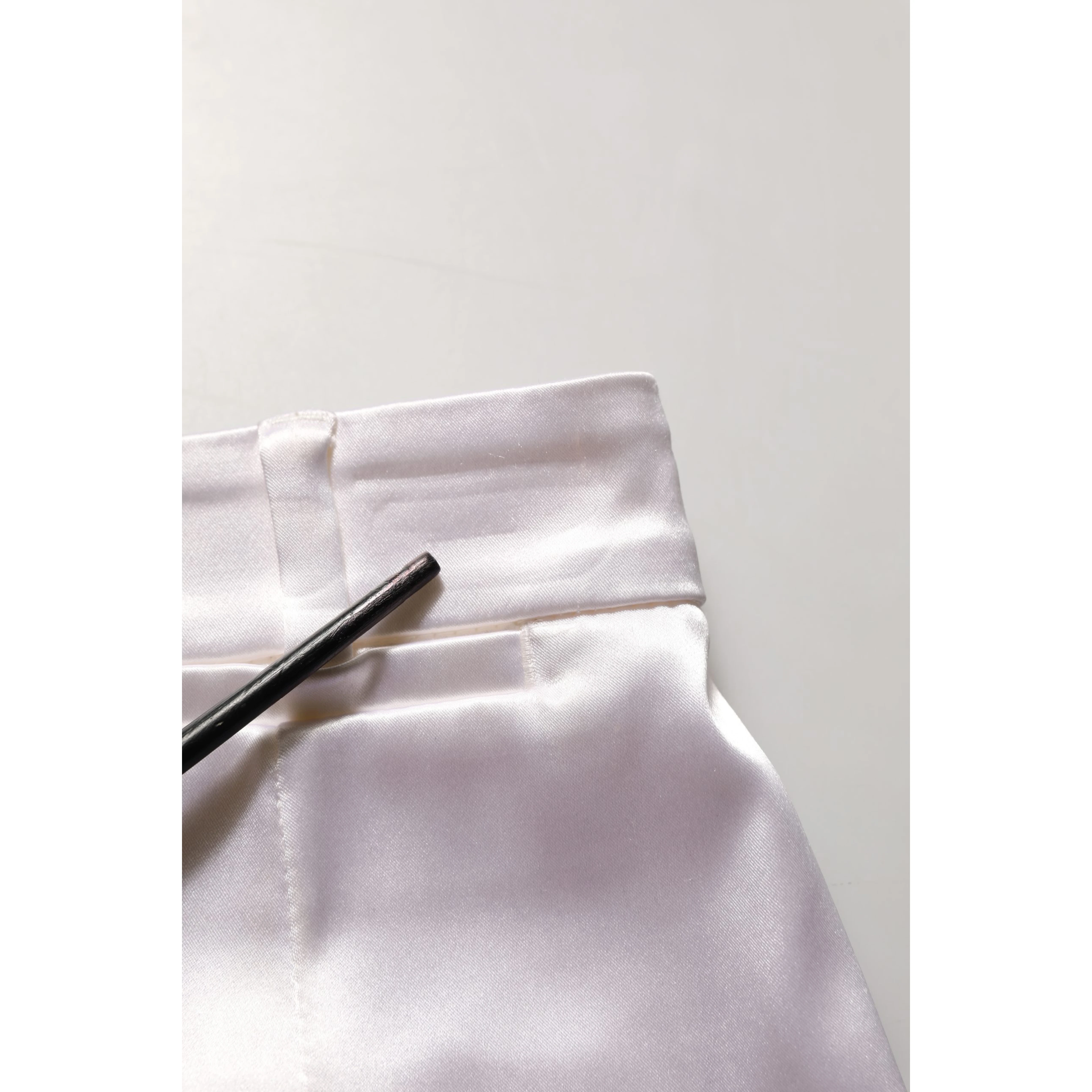 White Satin High Rise Women Hot Pants Shorts