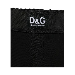 Black Viscose High Waist Capri Trouser Pants
