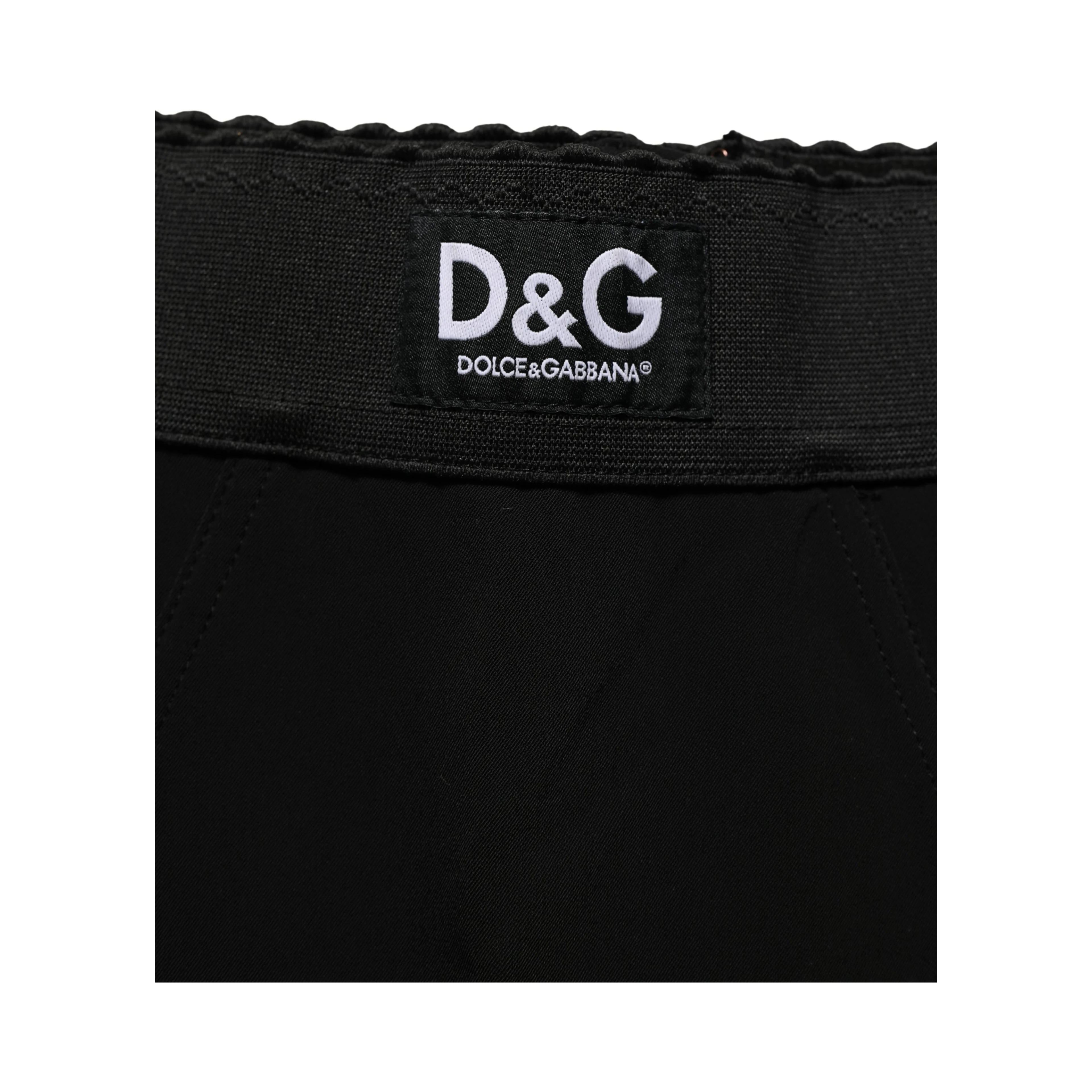 Black Viscose High Waist Capri Trouser Pants