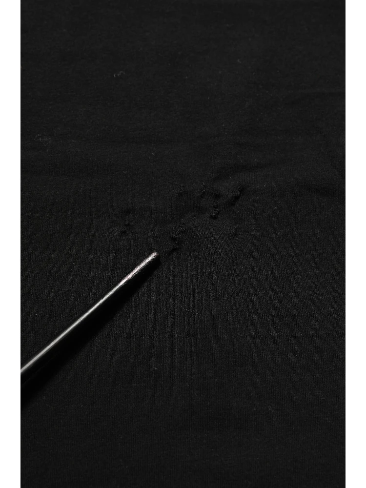 Black Cotton HighWaist Cropped Leggings Pants