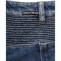 Dark Blue Cotton Stretch Skinny Denim Jeans