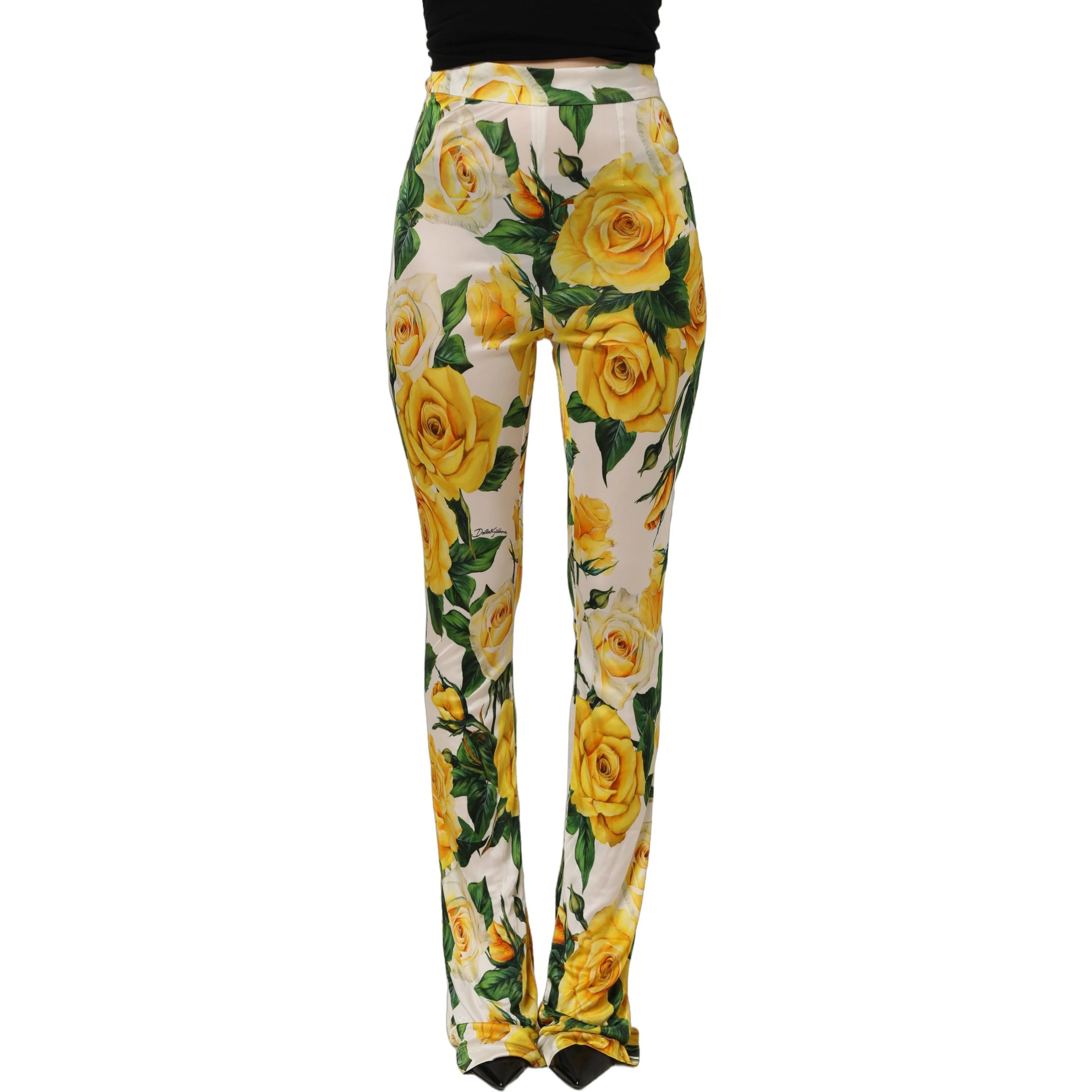 Multicolor Floral High Waist Straight Pants