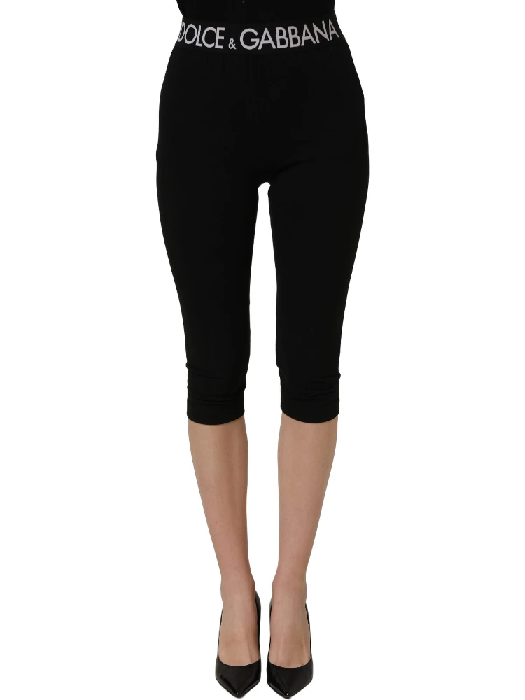 Black Cotton HighWaist Cropped Leggings Pants alternative