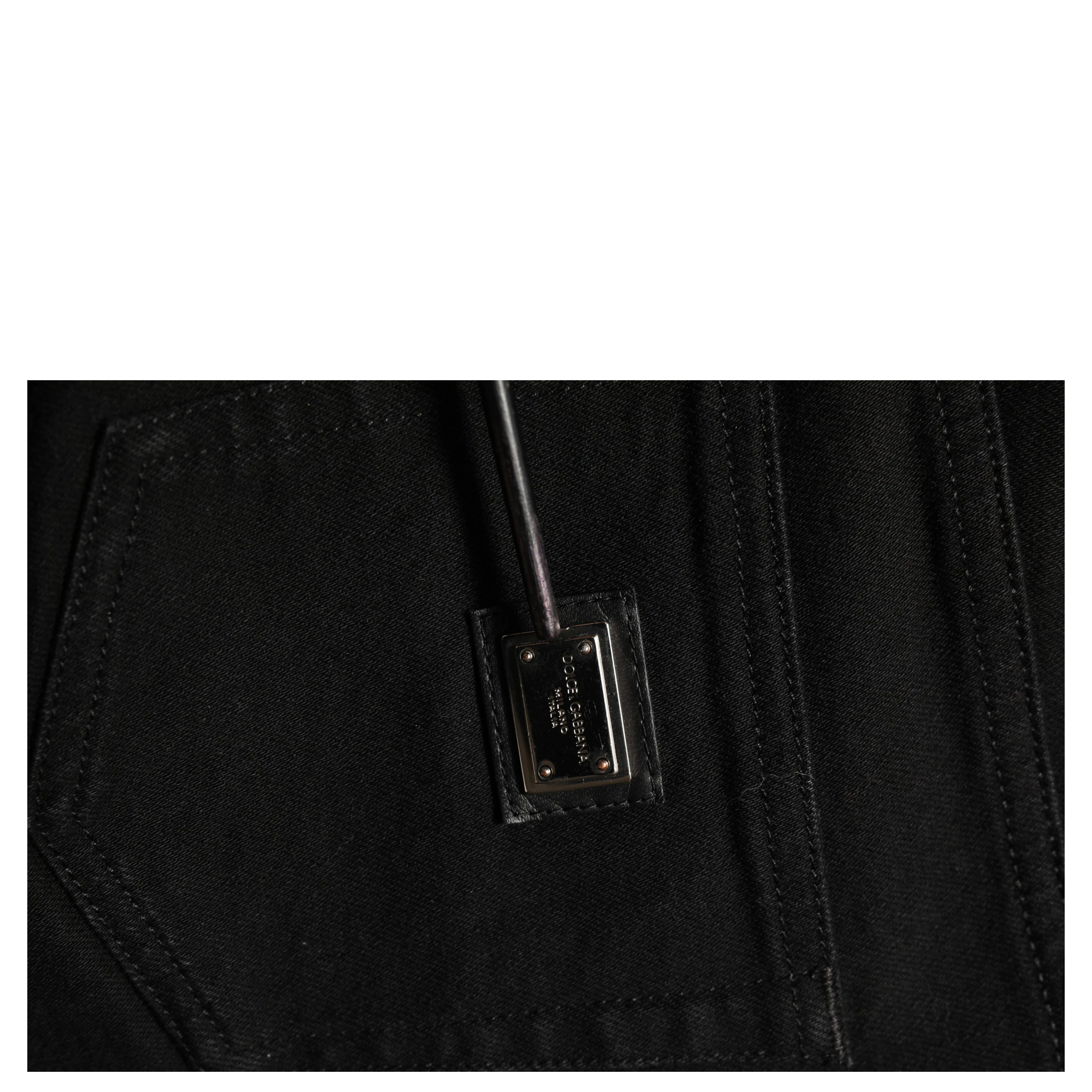 Black Cotton Stretch Skinny Denim Jeans