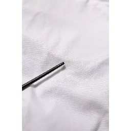 White Mid Waist Cotton Stretch Trouser Pants