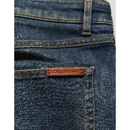 Blue Cotton Stretch Skinny Denim Jeans