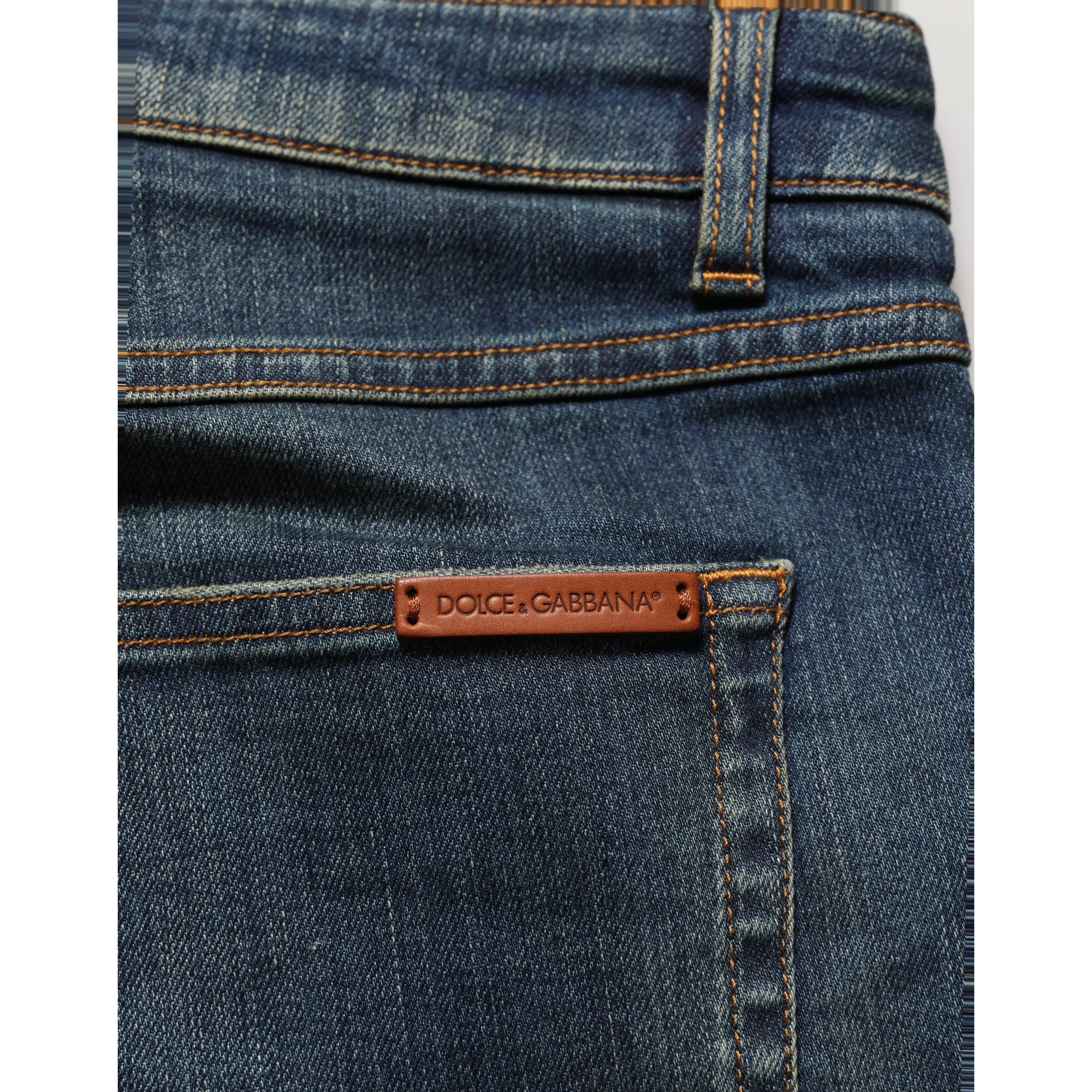 Blue Cotton Stretch Skinny Denim Jeans