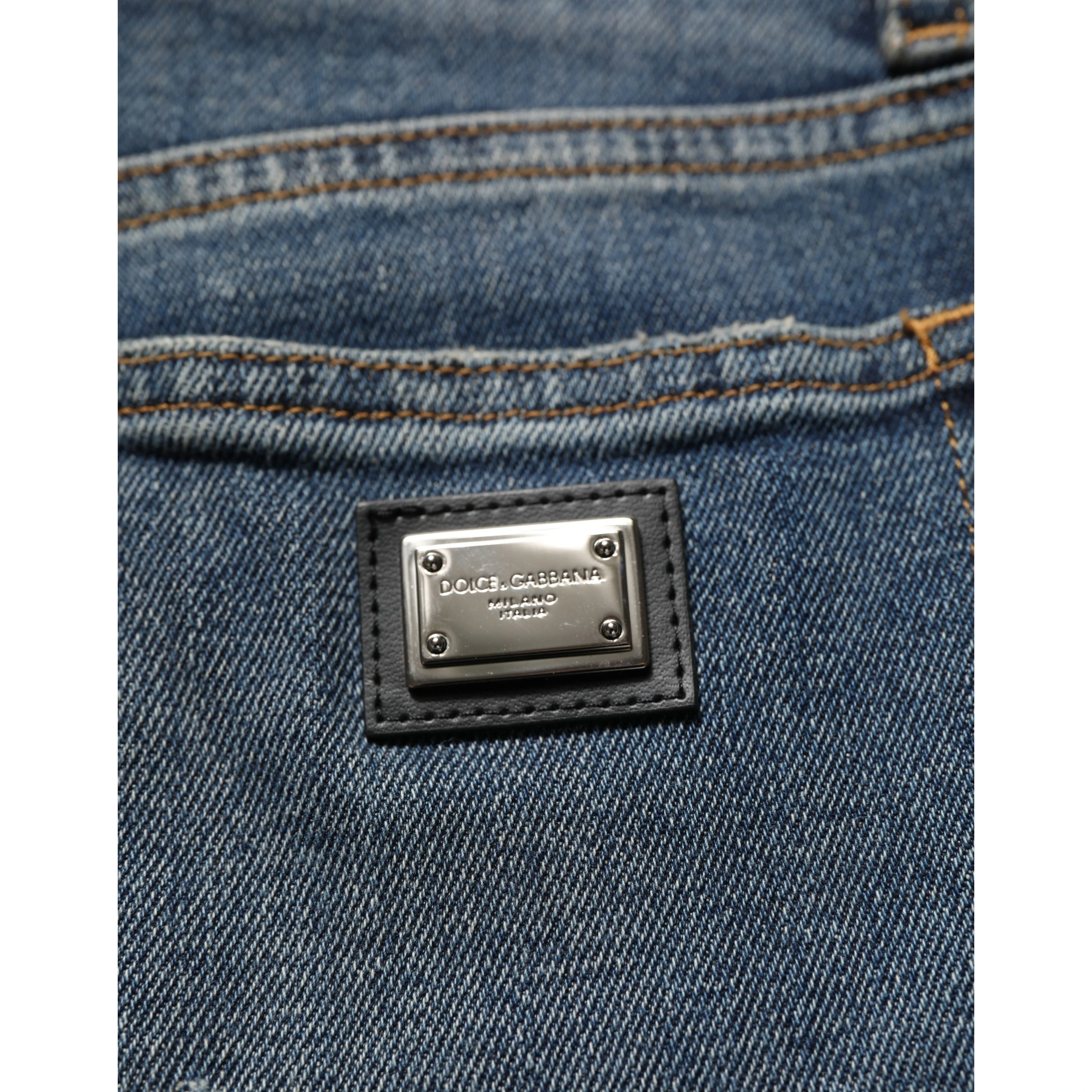Blue Cotton Stretch Skinny Denim Trouser Jeans