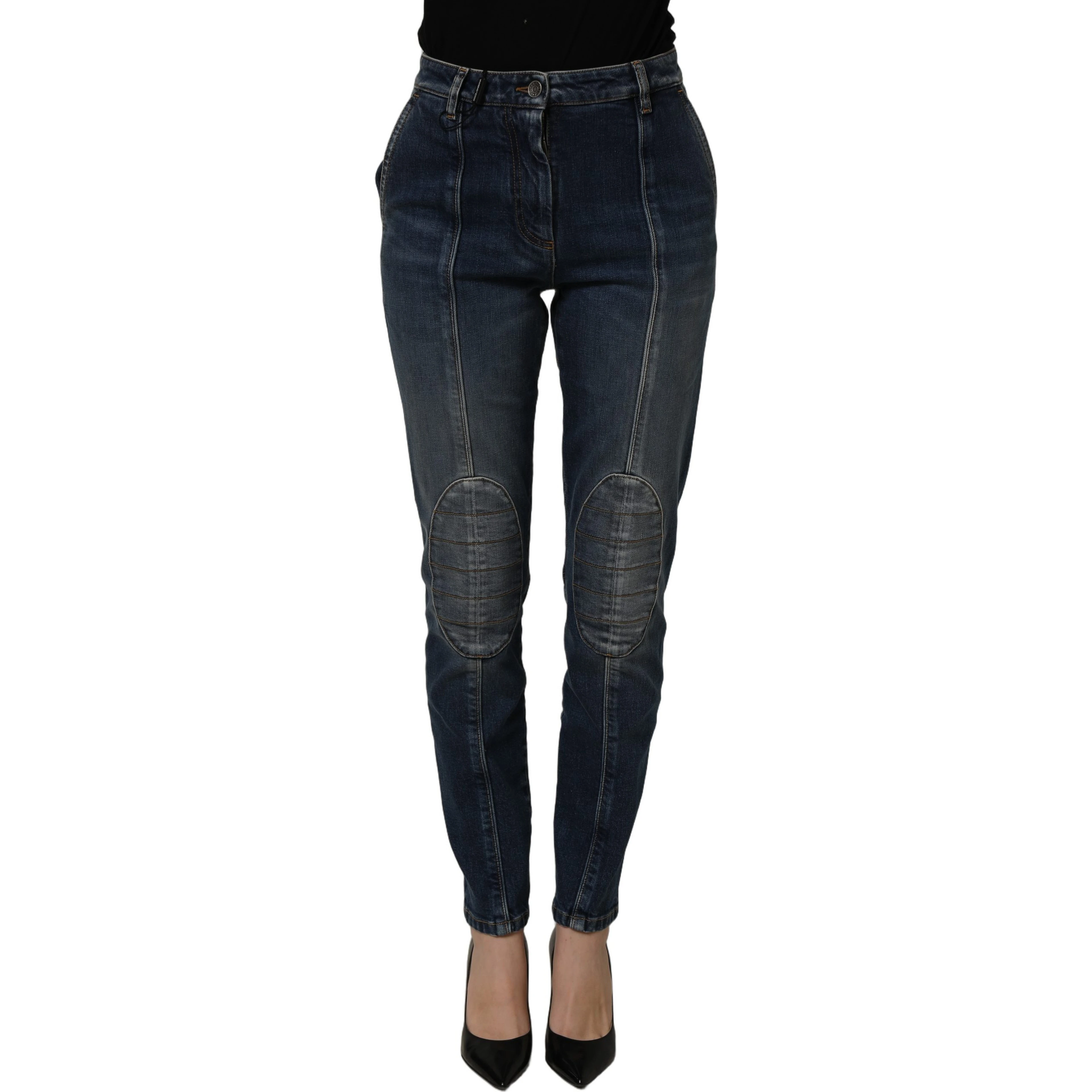 Dark Blue Cotton Stretch Skinny Denim Jeans