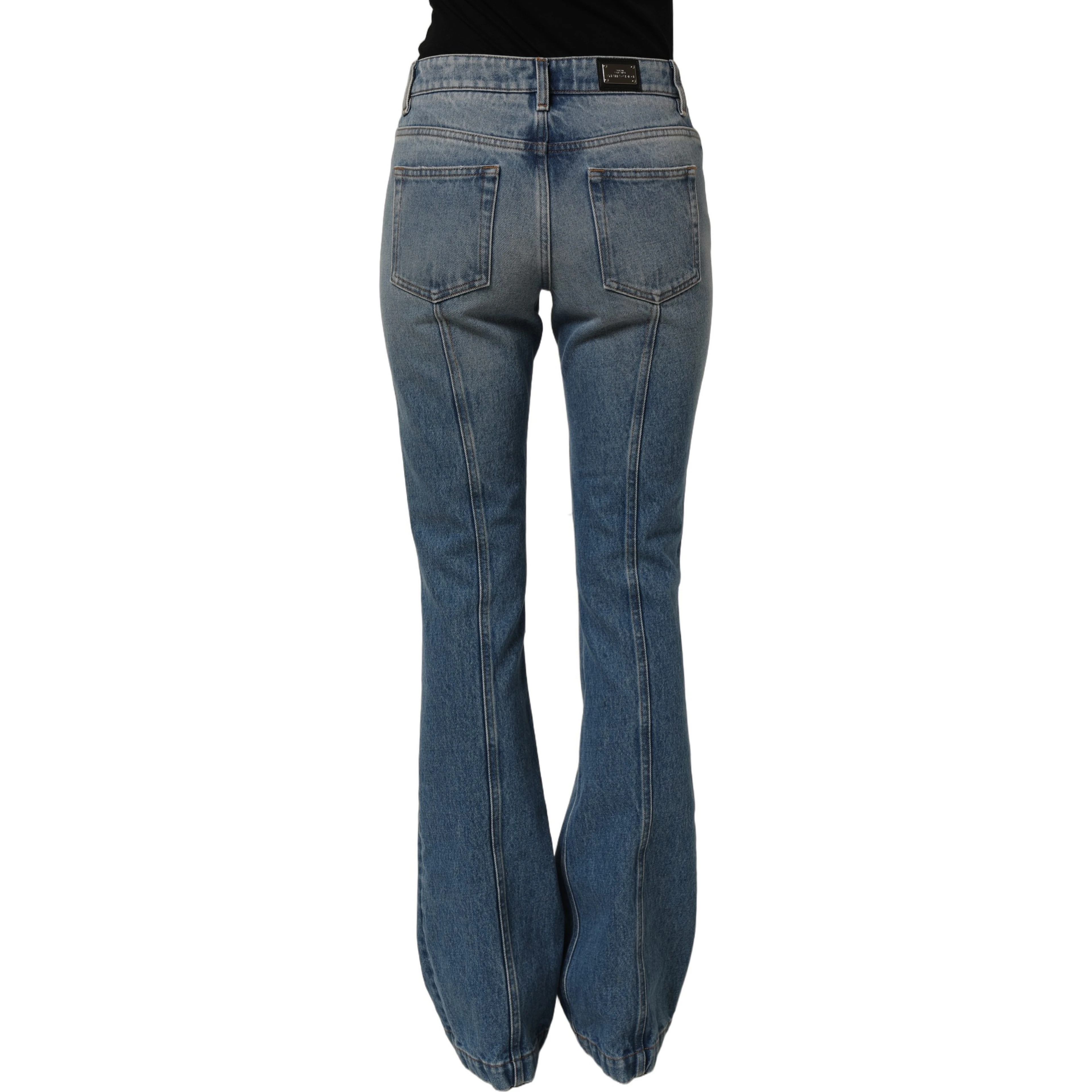 Blue Cotton Boot Cut Denim Trouser Jeans