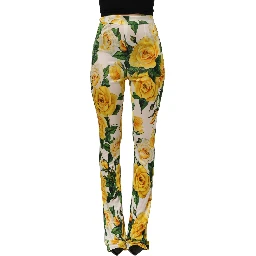 Multicolor Floral High Waist Straight Pants